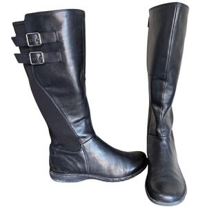 Cobb‎ Hill By New Balance Black Leather Knee High Boots Women's Size 6.5 M
